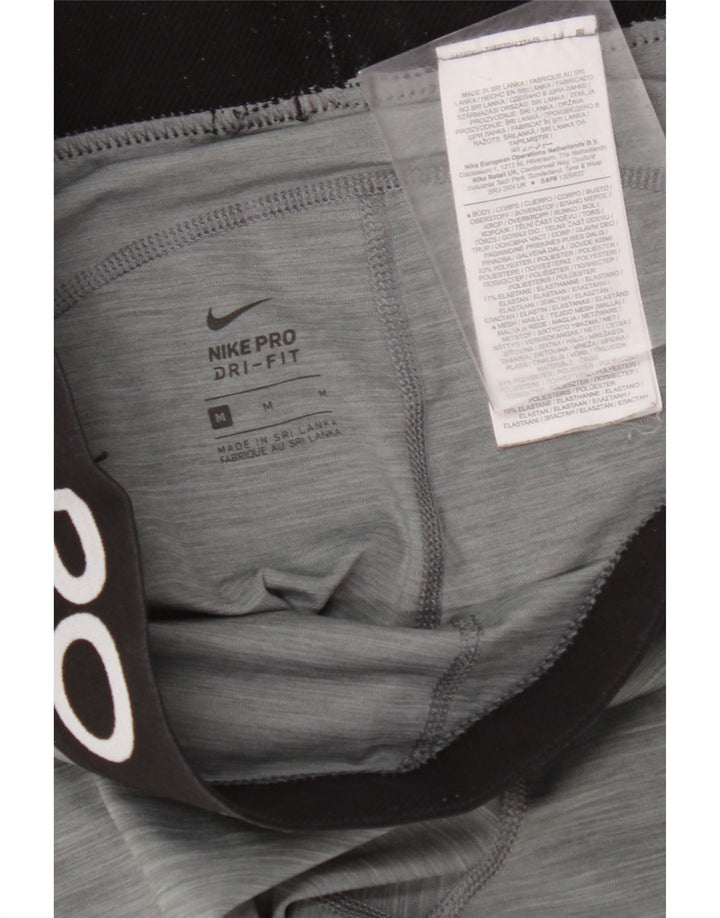 Leggings NIKE Dri Fit Graphic pentru femei UK 12 Poliester mediu gri
