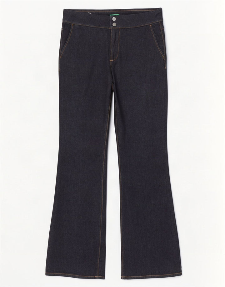 Blugi Benetton pentru femei Bootcut UK 12 Medium W32 L34 Bumbac bleumarin