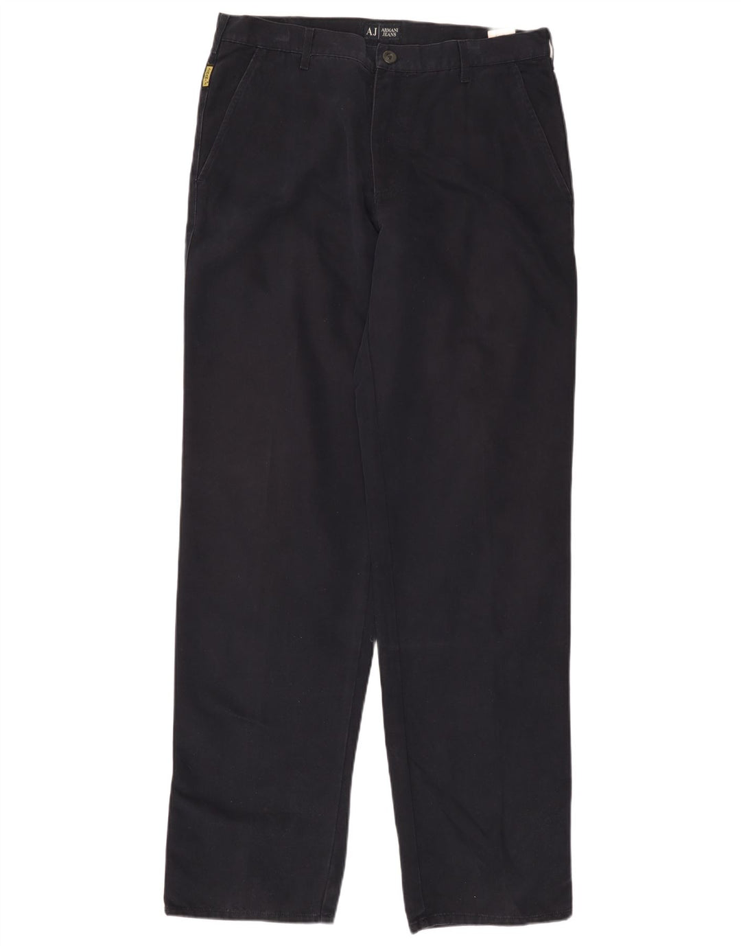 ARMANI Pantaloni chino drepți pentru bărbați EU 52 XL W36 L36 bleumarin bumbac