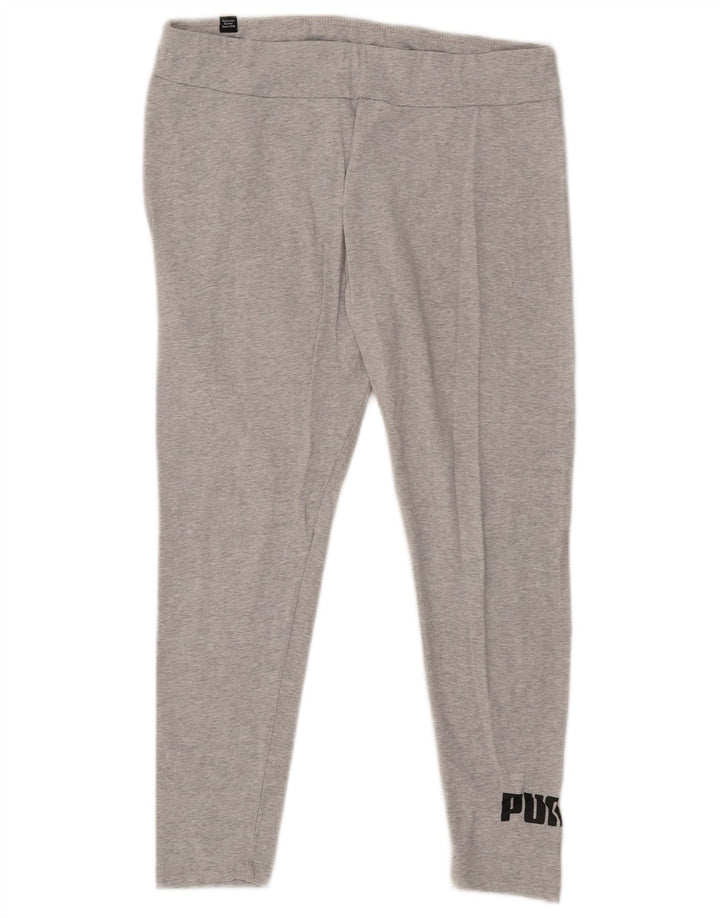 Leggings cu grafică pentru femei Puma UK 14 Large Gri Flecked