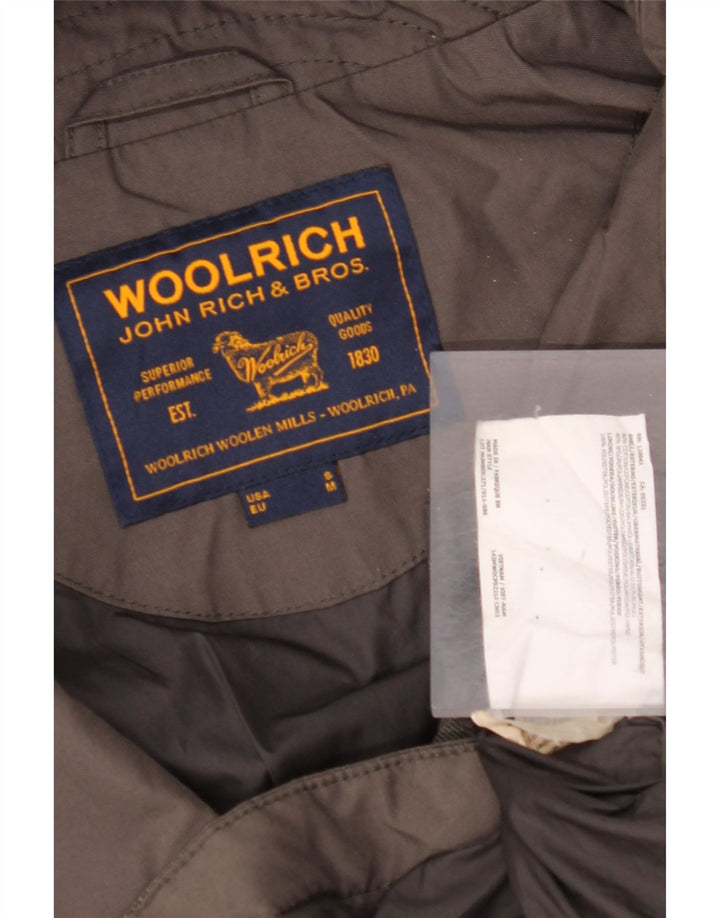WOOLRICH Jachetă parka militară cu glugă pentru bărbați UK 38, bumbac maro mediu