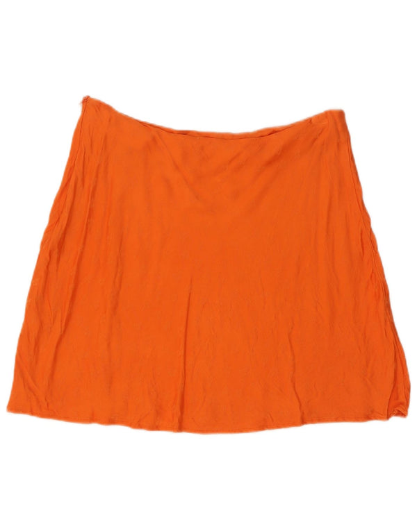 Fusta mini pentru femei Zara, mare W30, viscoză portocalie