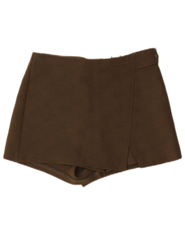Pantaloni cu talie înaltă Topshop pentru femei UK 10 Small W30 Khaki Geometric