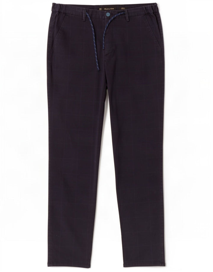 Massimo Dutti Pantaloni chino pentru bărbați EU 42 Large W32 L32 Bleumarin Check