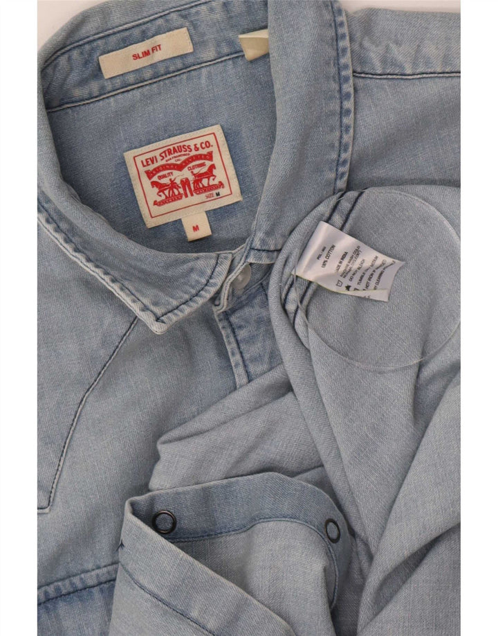 Cămașă Levi's Slim Fit Denim, Bumbac Albastru Mediu