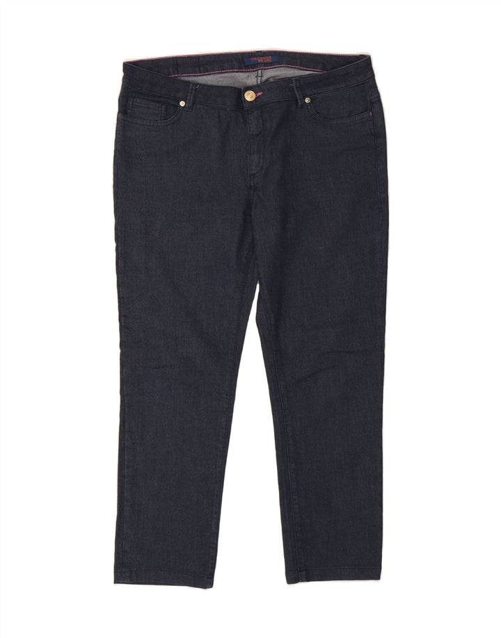 TRUSSARDI Womens Cropped Jeans  W33 L25 Navy Blue Cotton Vintage Trussardi and Second-Hand Trussardi from Messina Hembry 