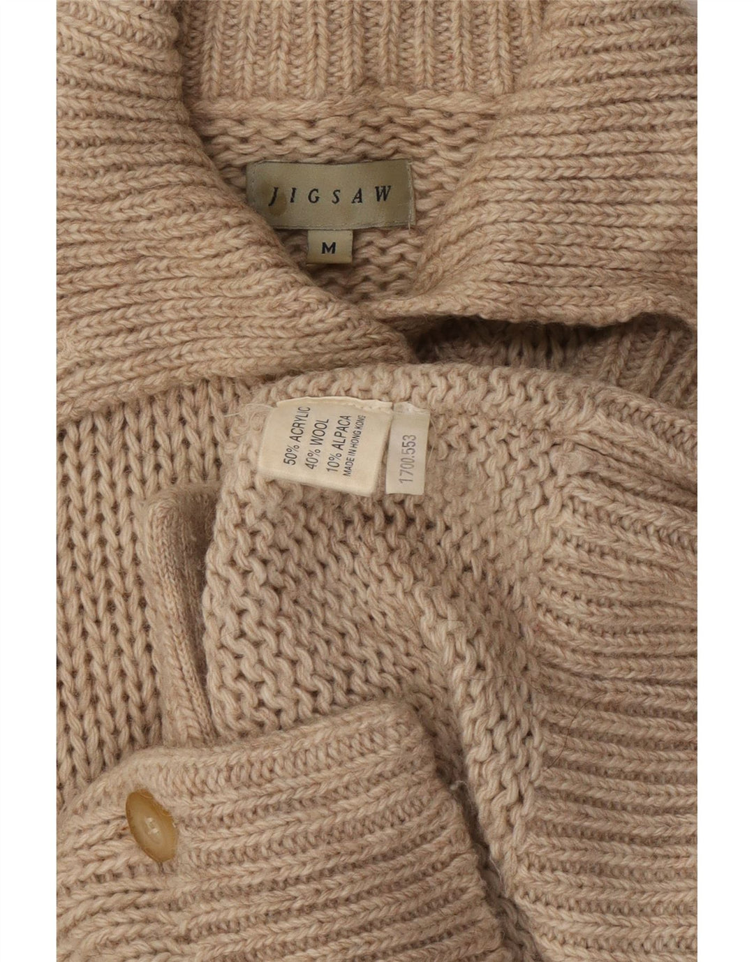 Pulover cardigan pentru femei Jigsaw UK 14 Medium Gri Acrilic