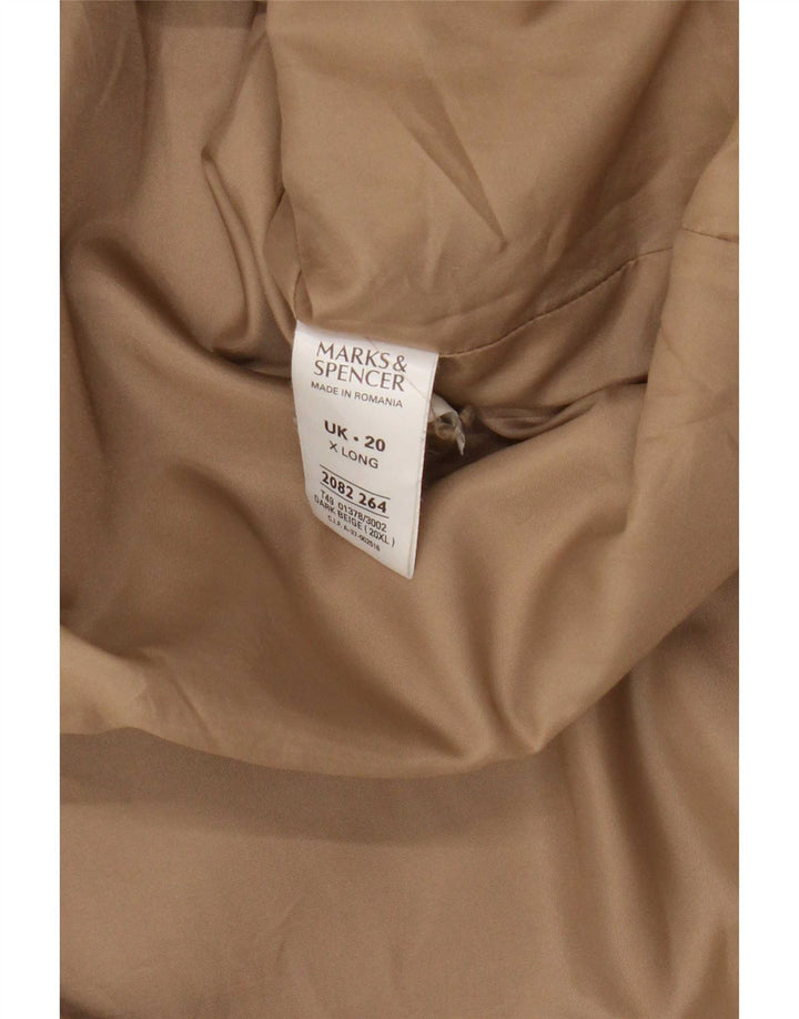 Pardesiu cu paragate pentru femei Marks & Spencer UK 20 2XL poliester bej