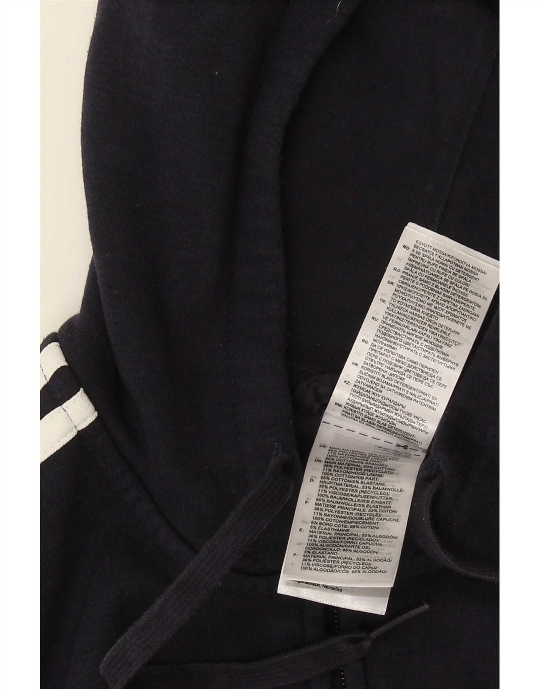 Pulover Adidas pentru bărbați, cu fermoar, bumbac, albastru, mediu