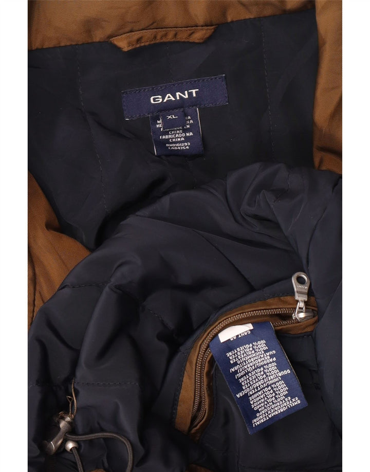 GANT Jachetă cu glugă pentru bărbați, UK 42 XL, maro, nailon clasic