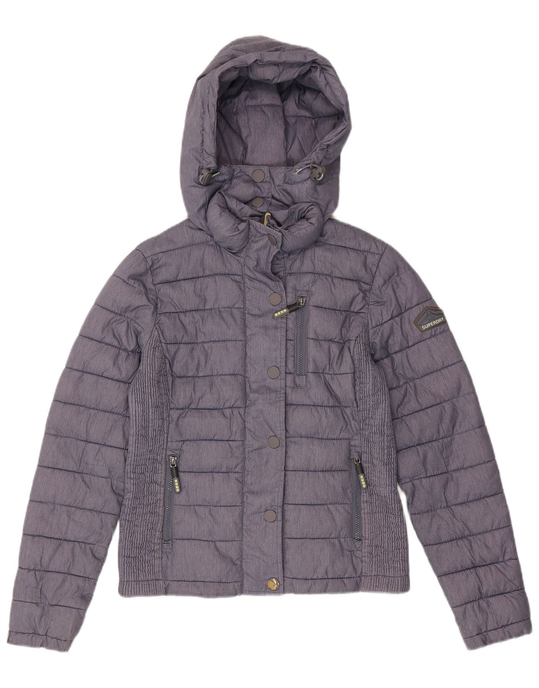 SUPERDRY Jachetă căptușită cu glugă pentru femei UK 12 Medium Bleumarin Poliester