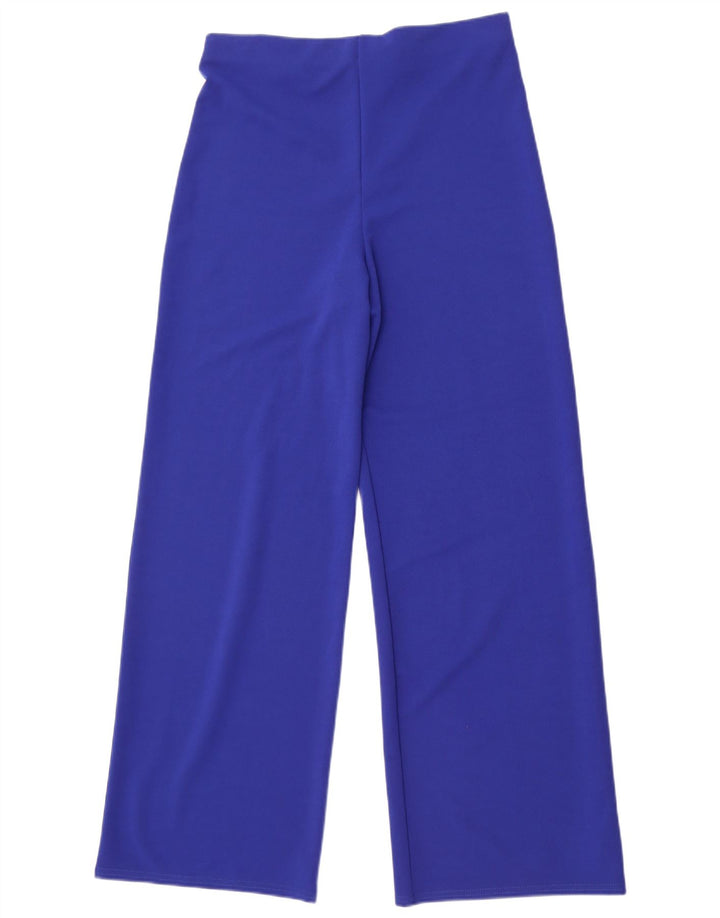 Quiz Pantaloni drepti casual pentru femei UK 12 Medium W30 L31 Blue Poliester