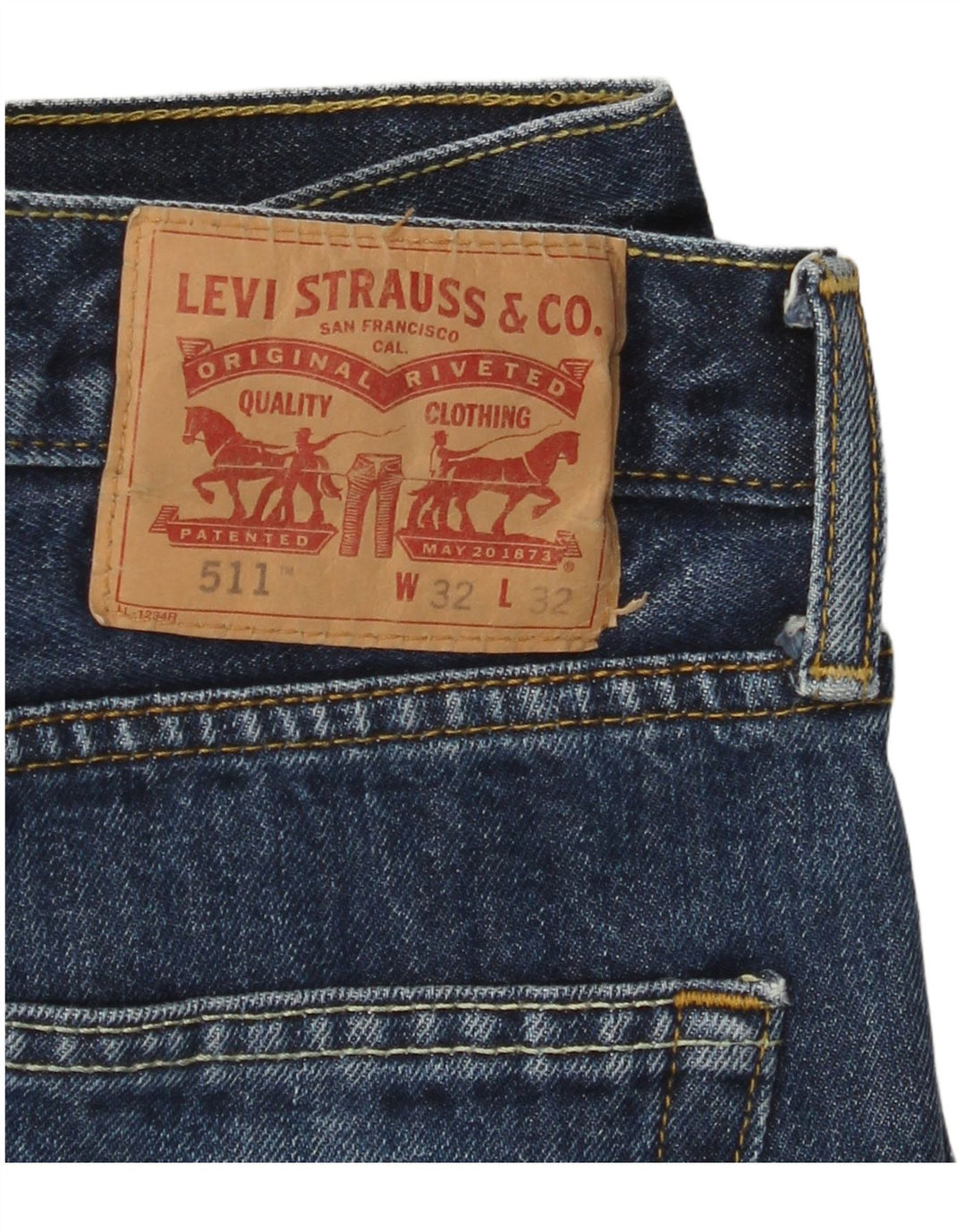 Blugi slim 511 distressed pentru bărbați LEVI'S L32 L29 Bumbac albastru