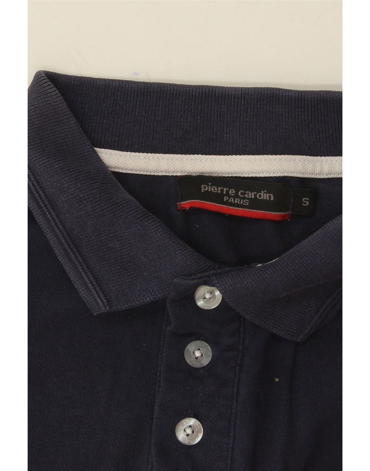 PIERRE CARDIN Mens Polo Shirt Small Navy Blue Cotton Vintage Pierre Cardin and Second-Hand Pierre Cardin from Messina Hembry 