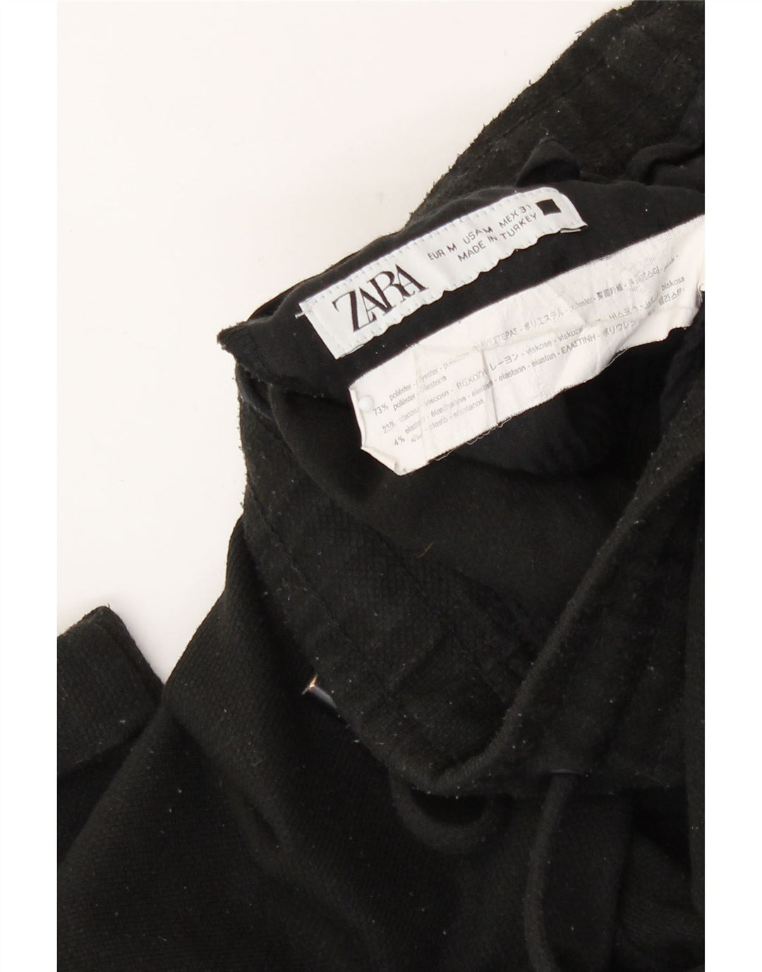 Pantaloni tăiați pentru bărbați Zara Mediu L31 L26 Poliester negru