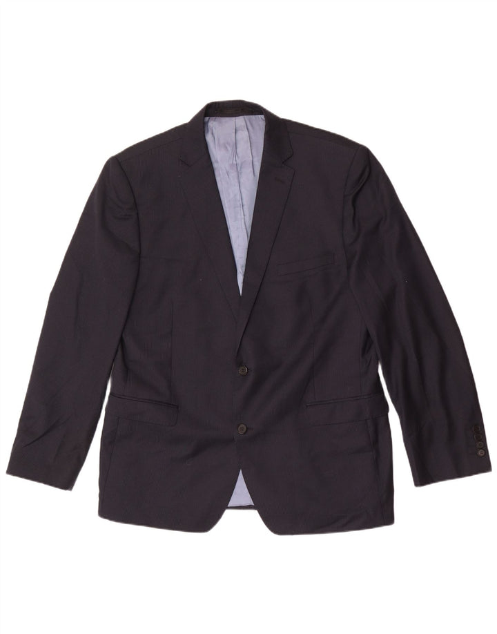 Blazer pentru bărbați French Connection, cu 2 nasturi, UK 44 2XL Lână bleumarin