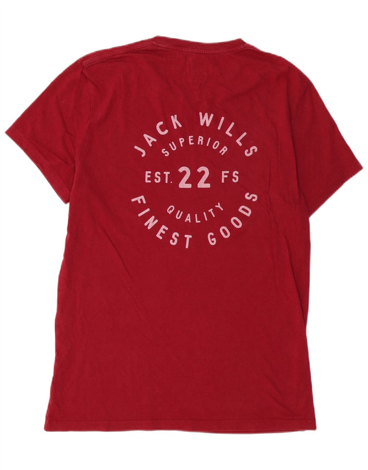 Tricou grafic Jack Wills pentru bărbați Top mic, roșu, bumbac