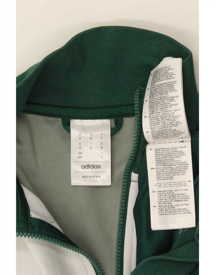 Jachetă pentru trening Adidas pentru bărbați, bumbac color bloc verde mediu