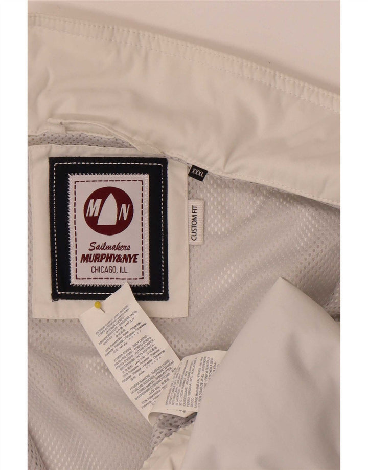 Murphy & Nye Bomber Jacket pentru bărbați Marea Britanie 44 3XL Poliamidă albă