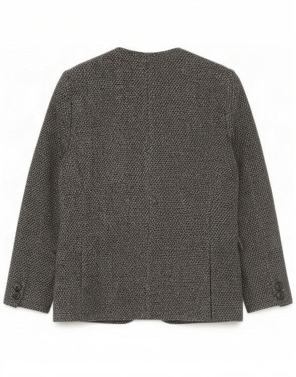 Vintage Womens 3 Button Blazer Jacket UK 14 Large Grey Wool