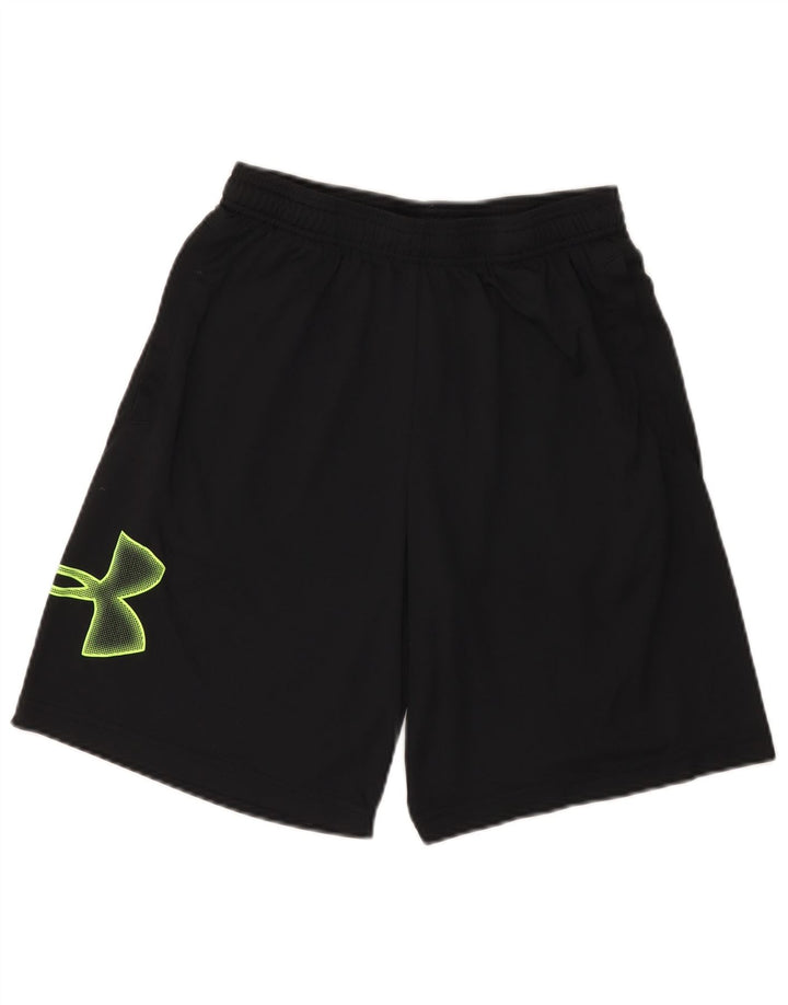 Pantaloni scurți sport grafic Under Armour pentru bărbați, poliester mediu negru