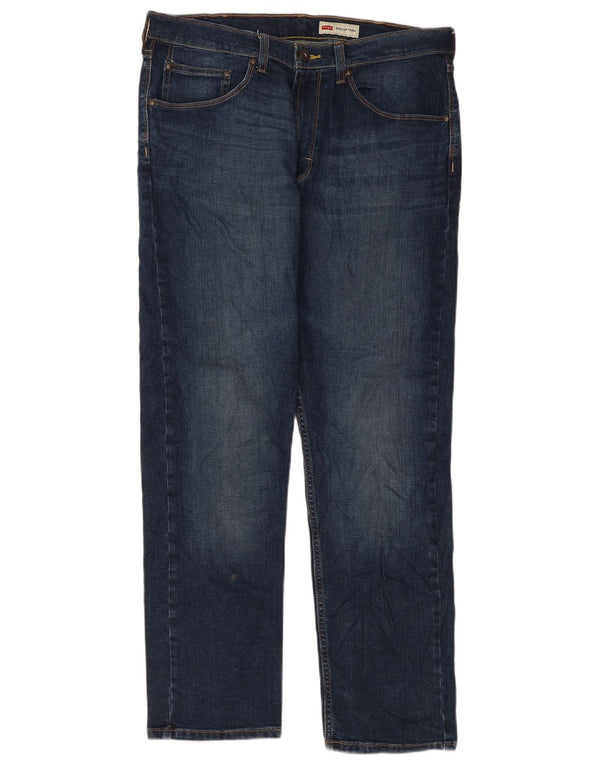 Blugi conici pentru bărbați Wrangler W34 L30, bumbac, albastru bleumarin