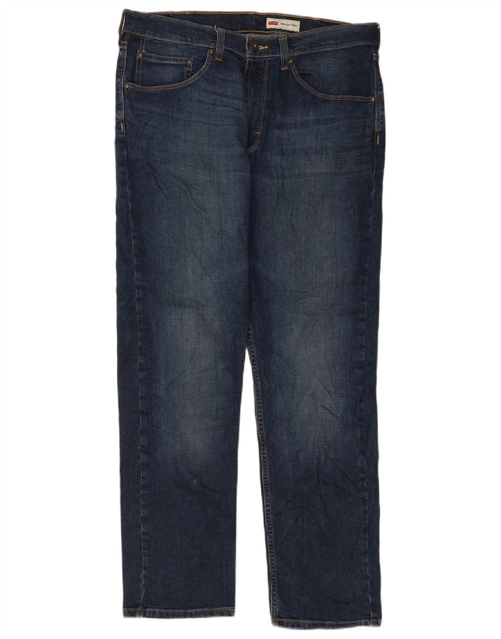 Blugi conici pentru bărbați Wrangler W34 L30, bumbac, albastru bleumarin