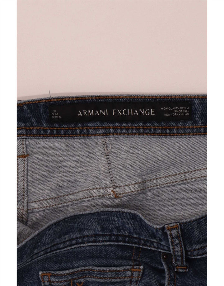 Blugi slim pentru bărbați Armani Exchange W34 L32 Albastru