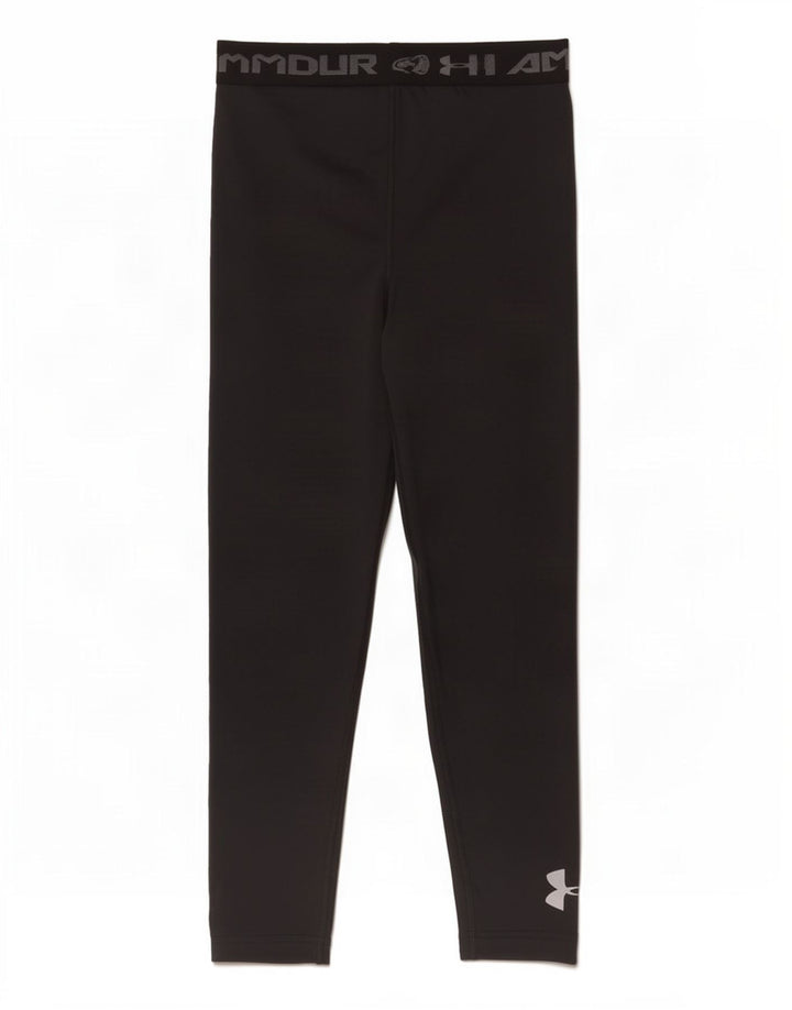 Leggings grafic Under Armour pentru băieți 11-12 ani, mari, negru, poliester