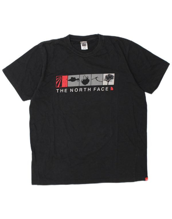 Tricou grafic pentru bărbați The North Face Top mare din bumbac negru