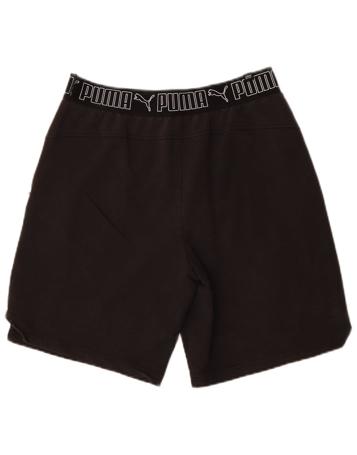 Pantaloni scurți sport grafic Puma pentru bărbați, bumbac mediu negru