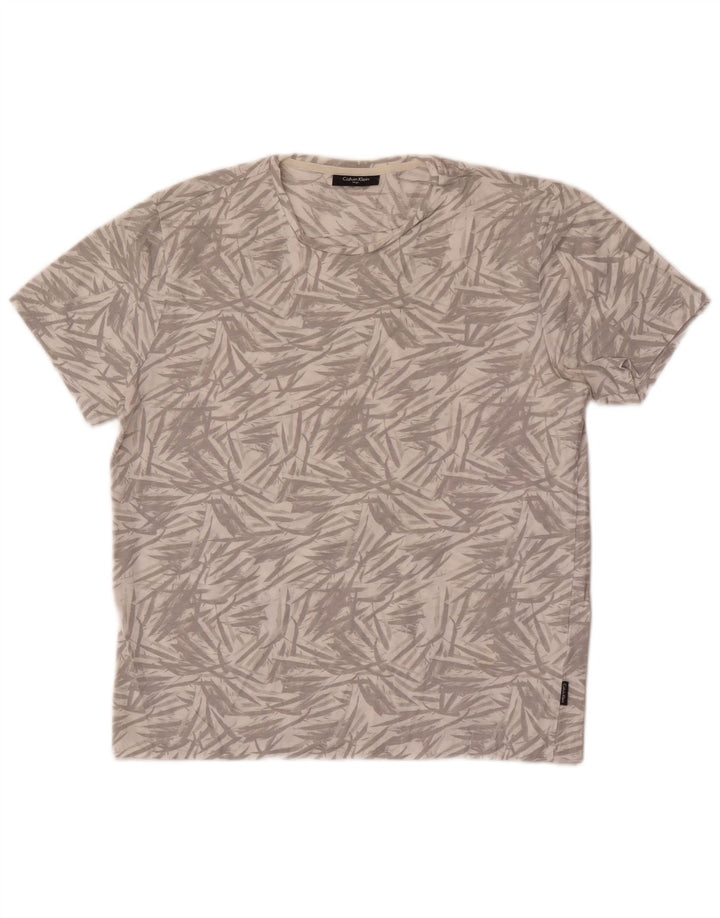 Tricou Calvin Klein pentru bărbați cu model abstract Top mare din bumbac gri