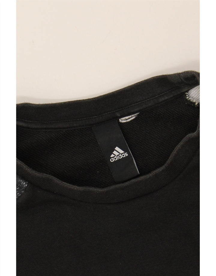 ADIDAS Mens Sweatshirt Jumper Small Black Camouflage Vintage Adidas and Second-Hand Adidas from Messina Hembry 