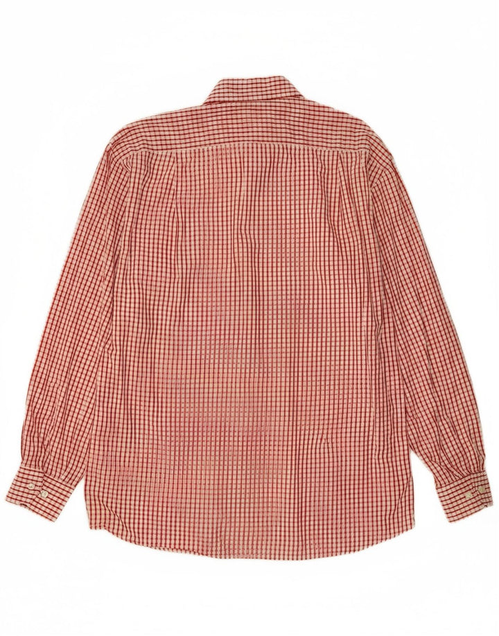 ROCCOBAROCCO Mens Shirt Size 15 1/2 40 Medium Red Check