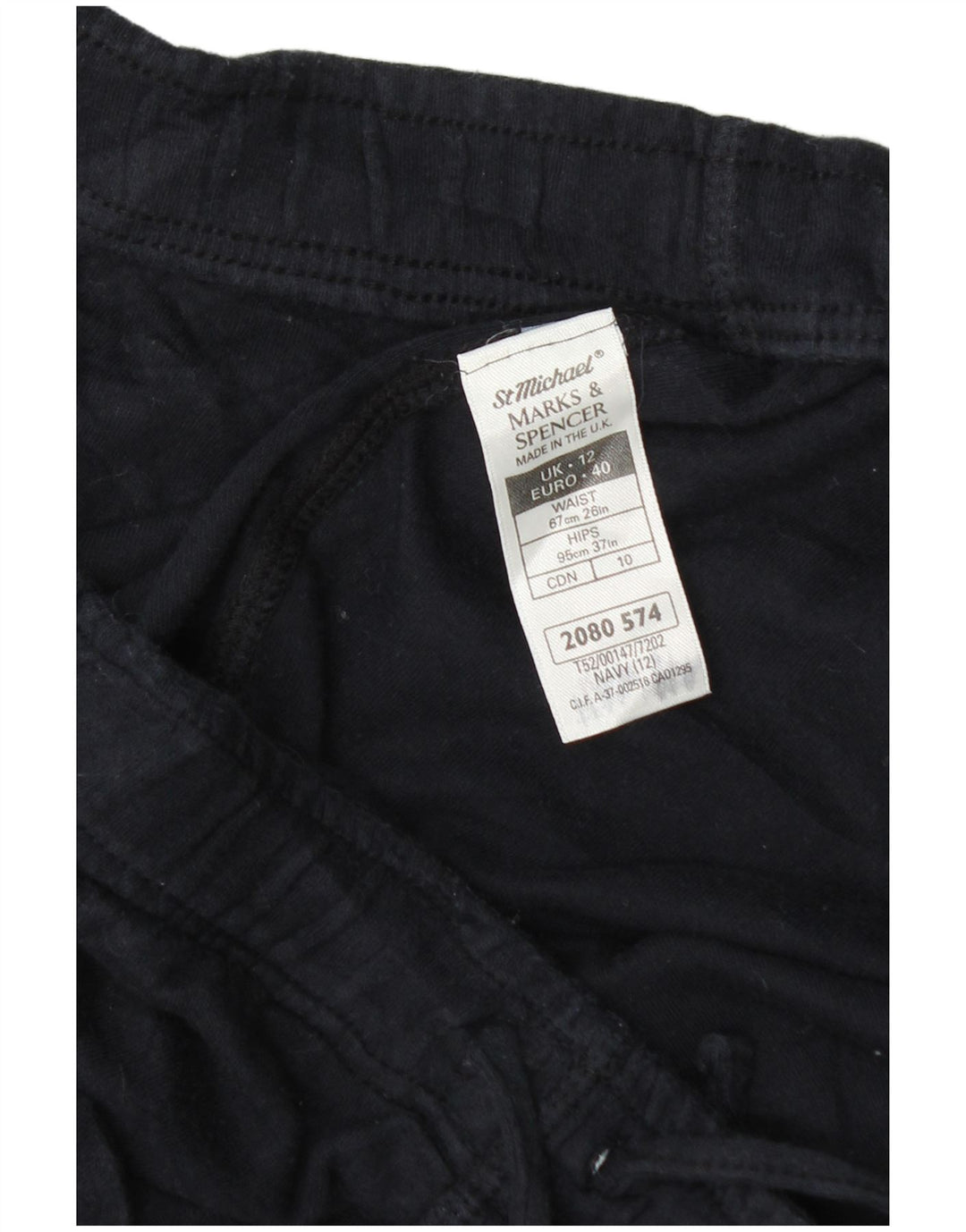 Pantaloni scurți sport Marks & Spencer pentru femei UK 12, mediu, bleumarin, bumbac