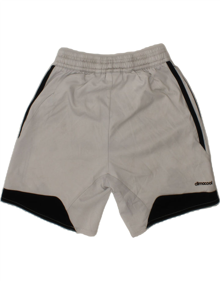 ADIDAS Boys Climacool Sport Shorts 7-8 Years White Colourblock Polyester Vintage Adidas and Second-Hand Adidas from Messina Hembry 