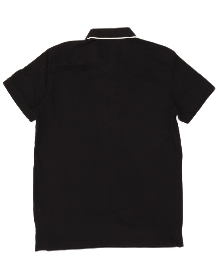 Tricou polo Jack & Jones pentru bărbați, bumbac mediu negru