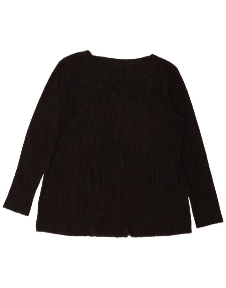 Pulover pentru femei supradimensionat cu gât de barcă Zara UK 14 Medium Negru
