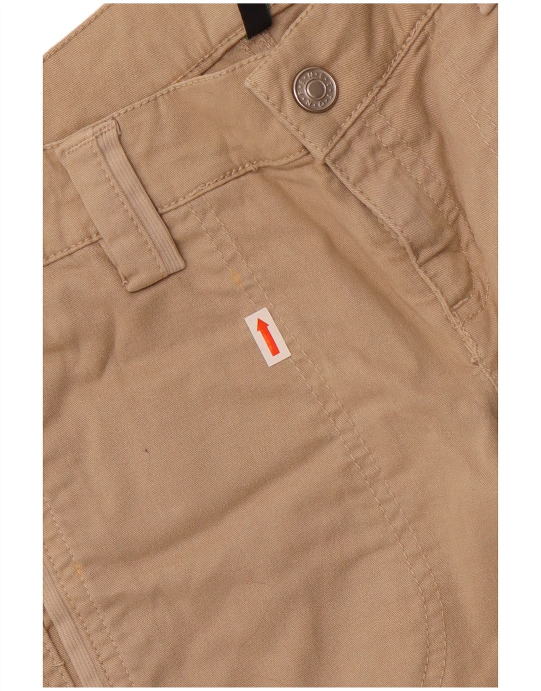 Pantaloni cargo subțiri Benetton pentru femei IT 42 Medium W30 L30 Bej Bumbac
