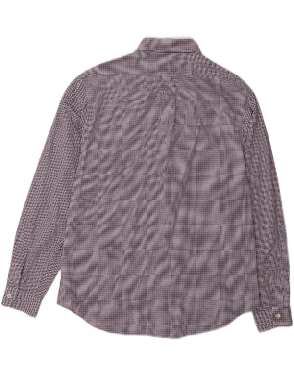 Cămașă Polo Ralph Lauren pentru bărbați, slim fit, mărimea 17 1/2 44 XL, bumbac cu carouri violet