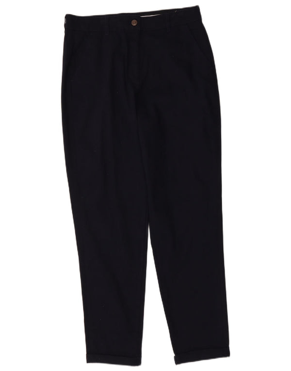 Crew Clothing Pantaloni chino drepți pentru femei UK 14 Large W32 L29 Bleumarin