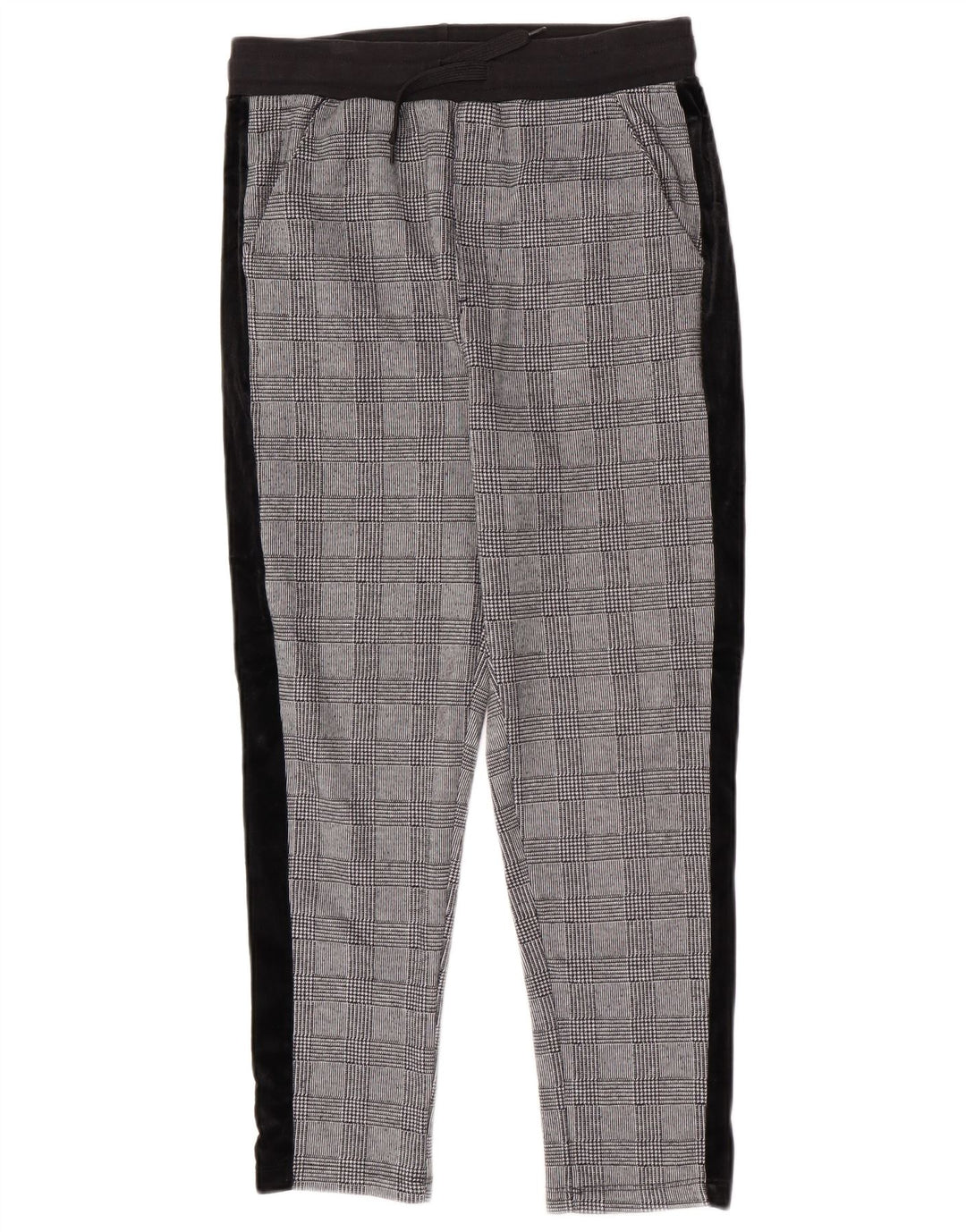 Pantaloni tăiați pentru bărbați Zara, slim, L31 L25, poliester gri Houndstooth