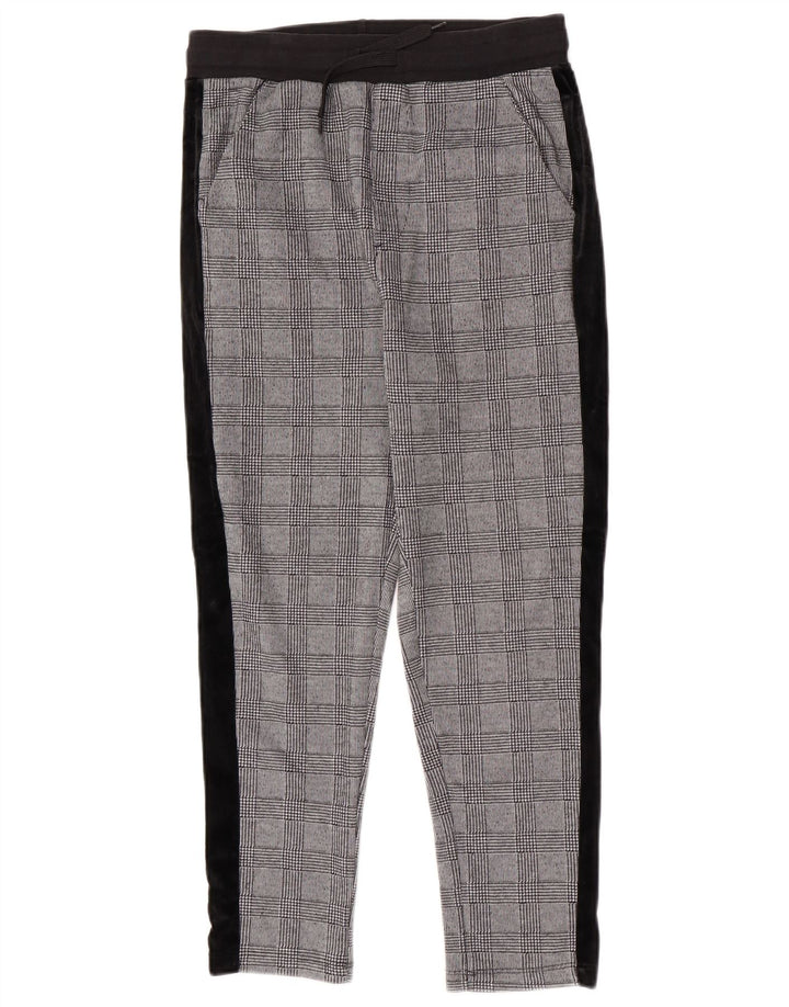 Pantaloni tăiați pentru bărbați Zara, slim, L31 L25, poliester gri Houndstooth