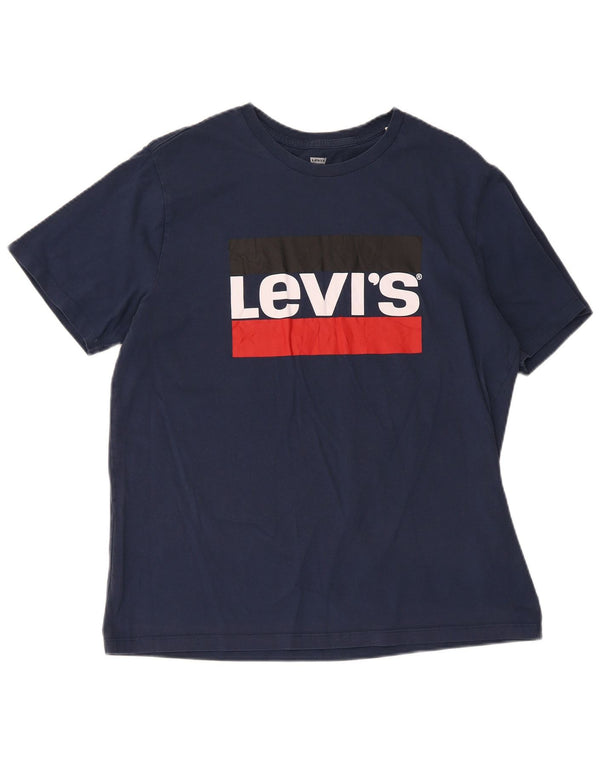Tricou cu grafic Levi's pentru femei Top UK 16 mare bumbac bleumarin