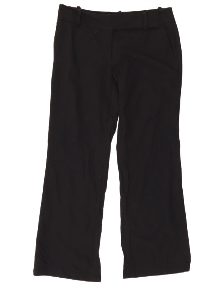 Pantaloni chino Bootcut pentru femei Zara EU 40 Mediu L30 L28 Poliester negru