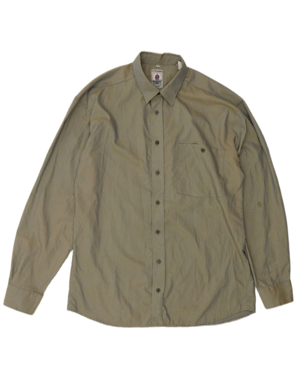 CLUB D'AMINGO Cămașă pentru bărbați Mărimea 39/40 Medium Green Spotted