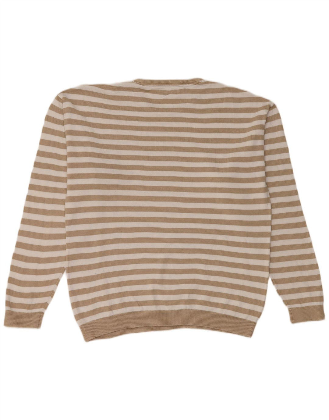 Pulover Jack & Jones pentru bărbați, cu gât crew, în dungi, în bej mediu