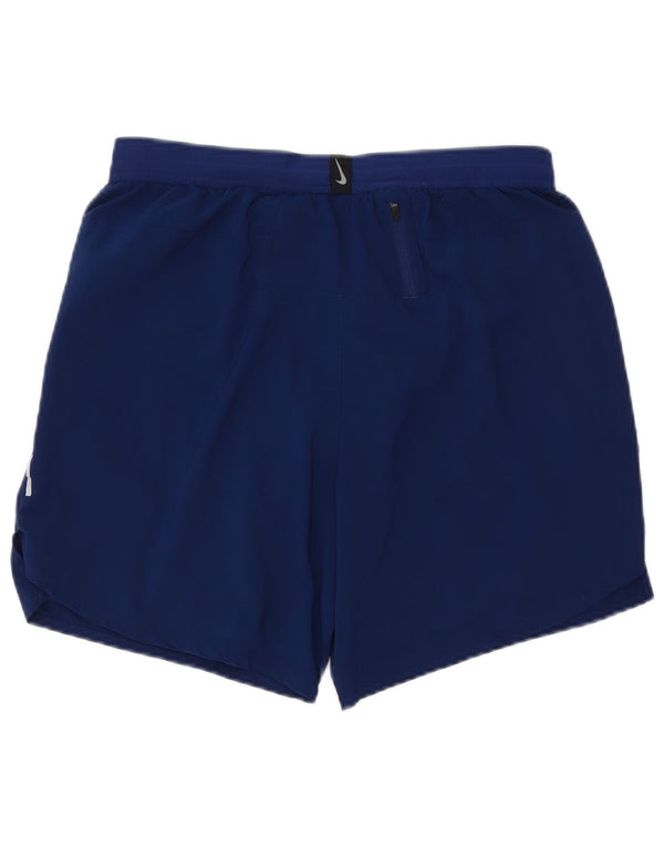 Nike Womens Dri Fit Sport Shorts UK 16 Large Navy Blue Polyester