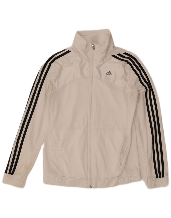 Jachetă de trening Adidas Clima 365 pentru femei UK 8/10 Poliester alb mic