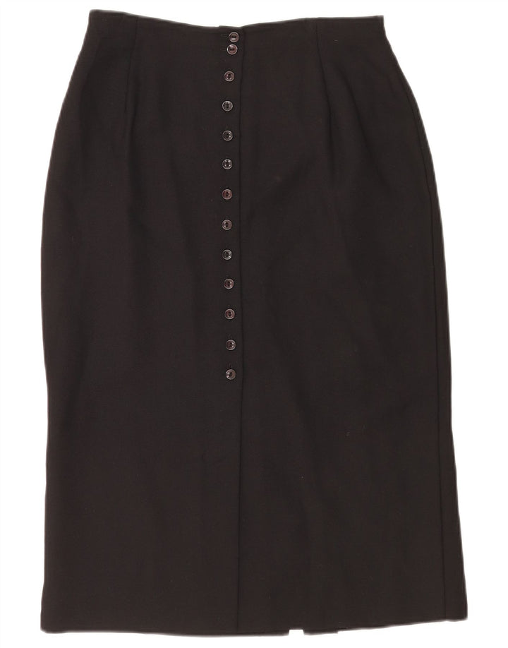 Fusta creion pentru femei Marks & Spencer UK 14 Medium W28 Poliester negru